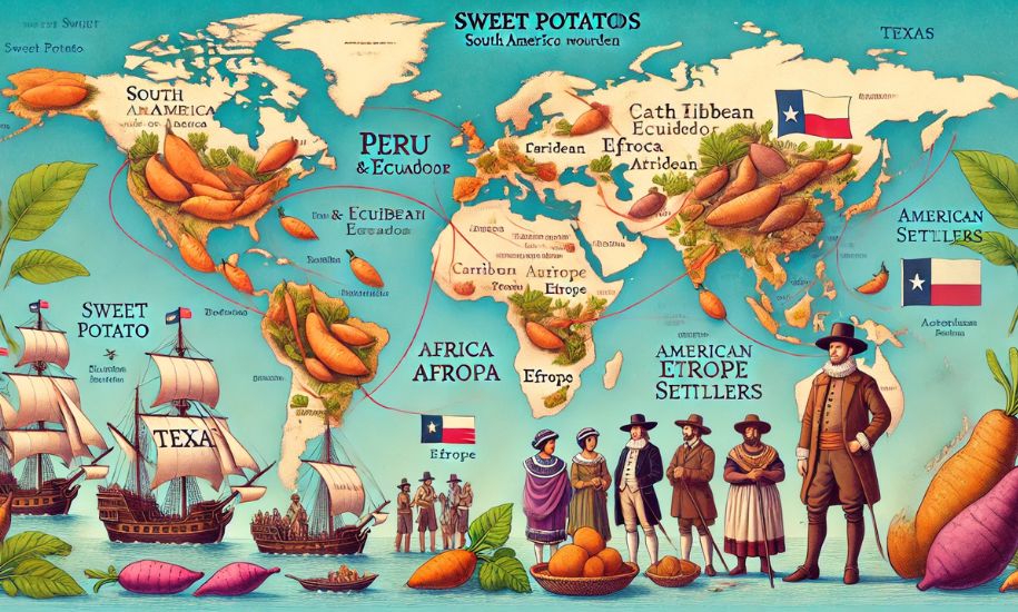 How Far Did Sweet Potatoes Travel to Texas